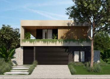 Render 3D - Fachada Residencial - Projeto: Millet Arquitetura / Render: Ponto Fuga Studio