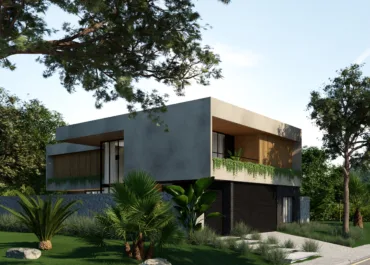 Render 3D - Fachada Residencial - Projeto: Millet Arquitetura / Render: Ponto Fuga Studio