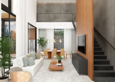 Render 3D - Sala de TV - Projeto: Millet Arquitetura / Render: Ponto Fuga Studio